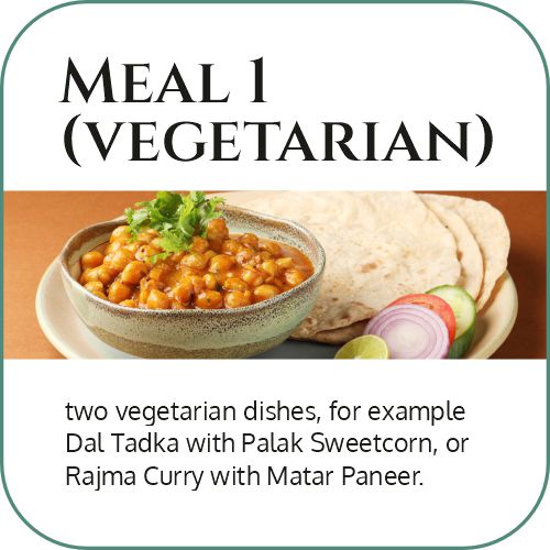 Meal 1 vegetarian Meal 1 vegetarian